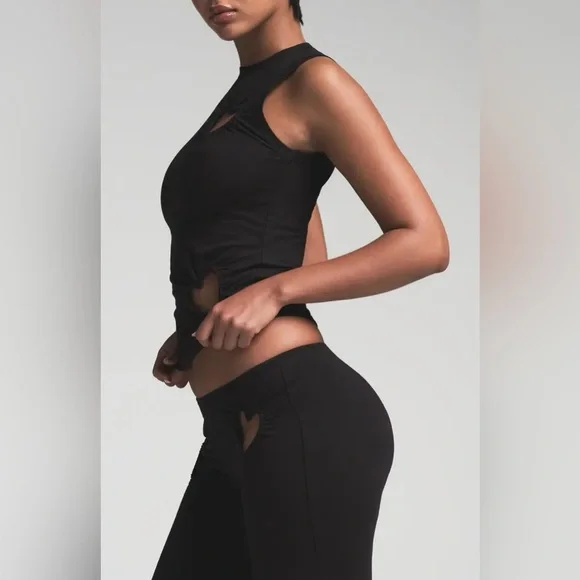 SKIMS - Valentines Heart Cotton Blend Jersey Set Small Top & XS Pants - Picture 3 of 11